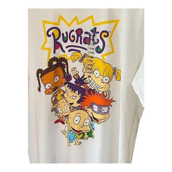 NWTS RuGRatS Nickelodeon Size Large Short Sleeve Crew NeckColorful Tommy Angelic - Picture 4 of 6
